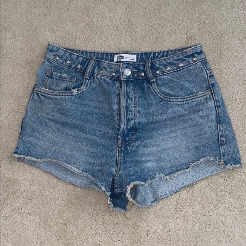 Studded Jean Shorts